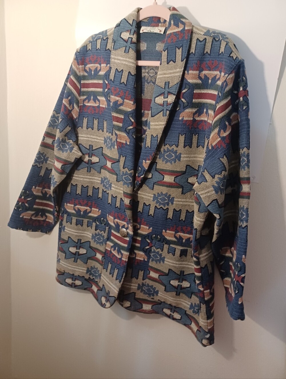 Vintage Late 1980s Orvis Southwestern Tapestry Blaze/Jacket Large